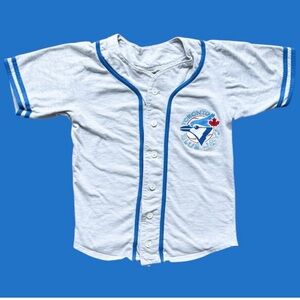 Vtg Sportrend Toronto Blue Jays MLB Button Up Shirt Youth S Blokecore